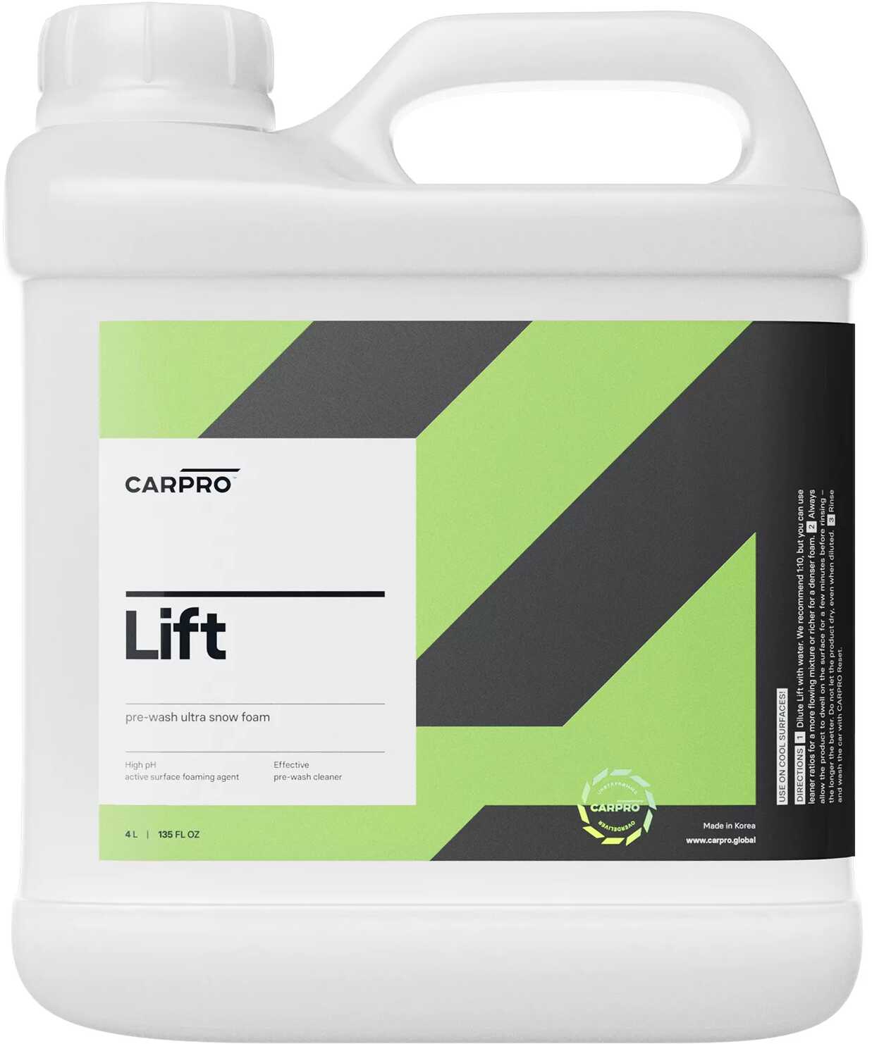 CARPRO CQUARTZ CarPro Lift zasadowa piana aktywna, świetne właściwości myjące 4L CAR000321