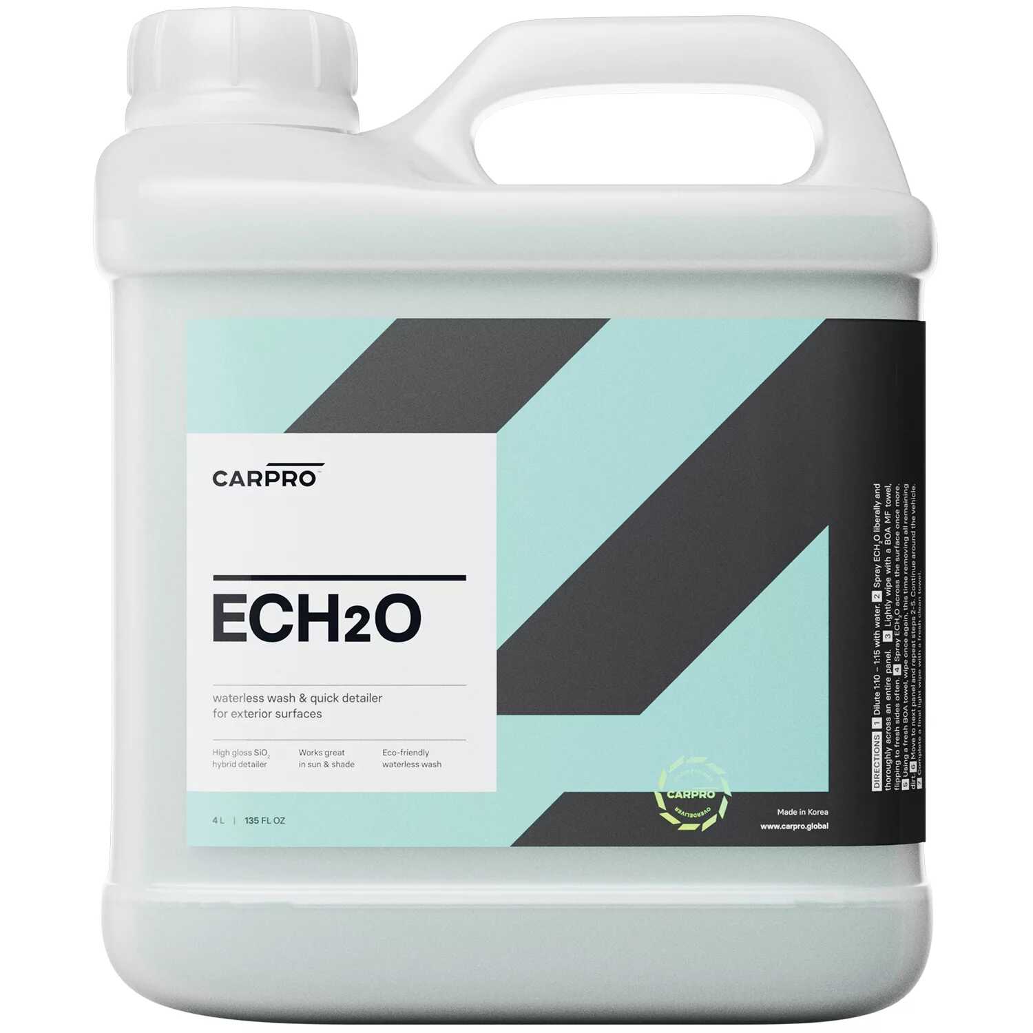 CARPRO CQUARTZ CarPro Ech2O Quick Detailer śliskość błysk koncentrat 1:10 4L CAR000162
