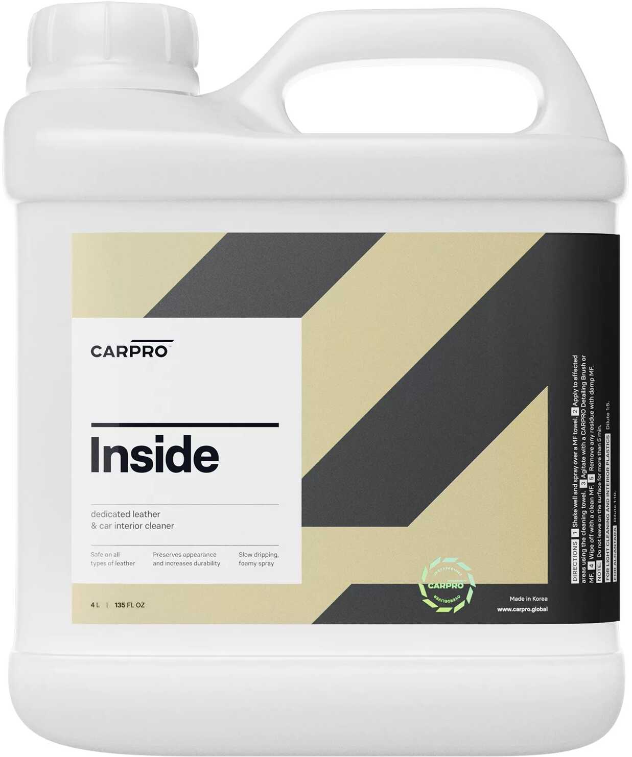 CARPRO CQUARTZ CarPro Inside - preparat do czyszczenia skóry i wnętrza auta 4L CAR000183