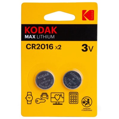 Bateria Litowa KODAK Cr2016 Dl2016 2016 Fa, 2 szt