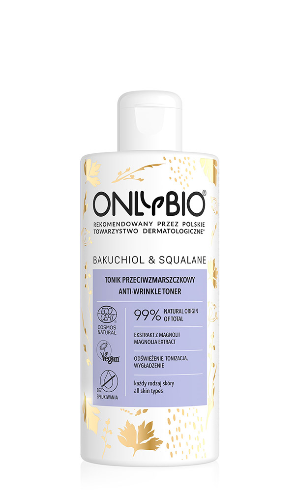 OnlyBio OnlyBio Bakuchiol&Skwalan tonik przeciwzmarszczkowy 300ml