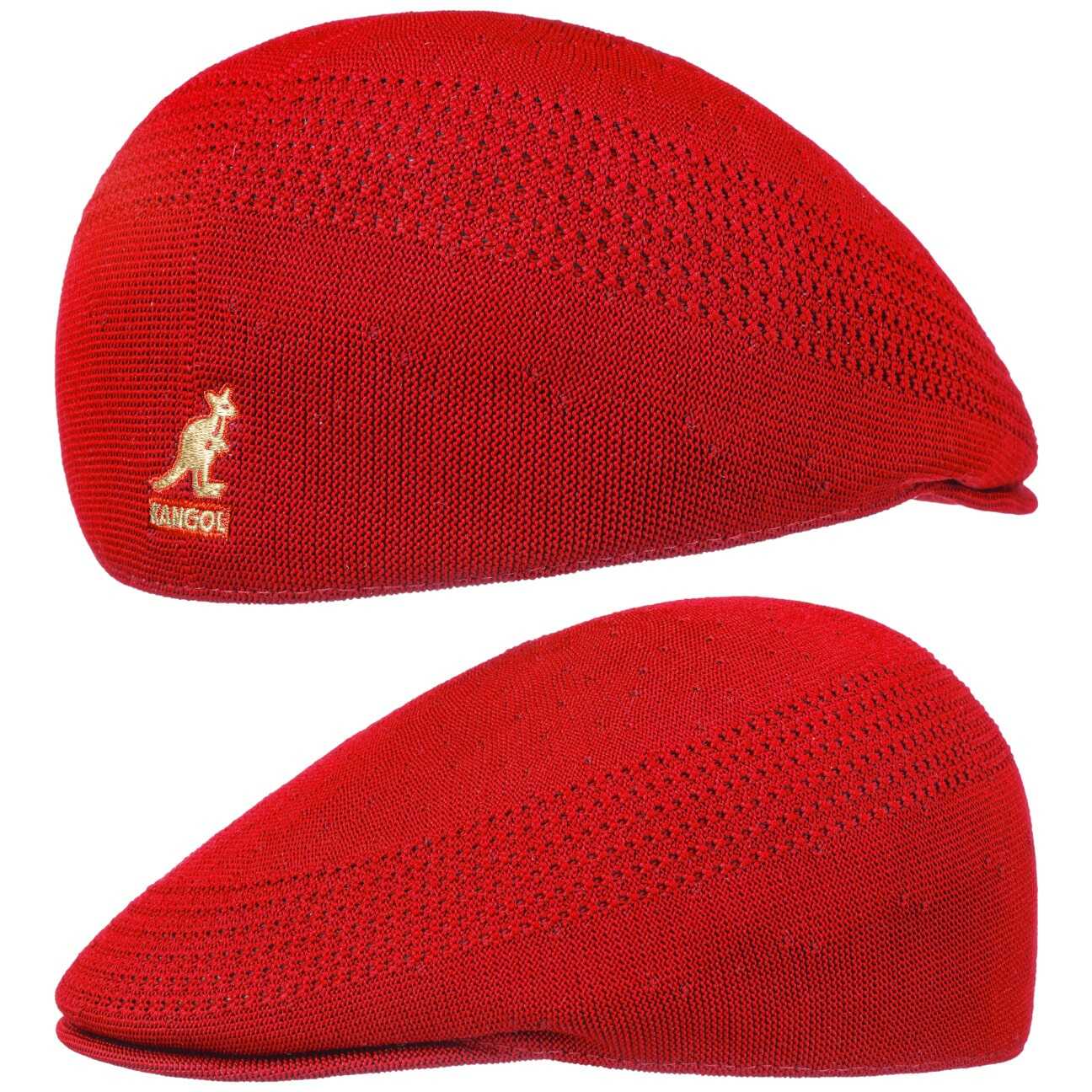 Płaski Kaszkiet Tropic 507 Ventair by Kangol, czerwony, M (56-57 cm)