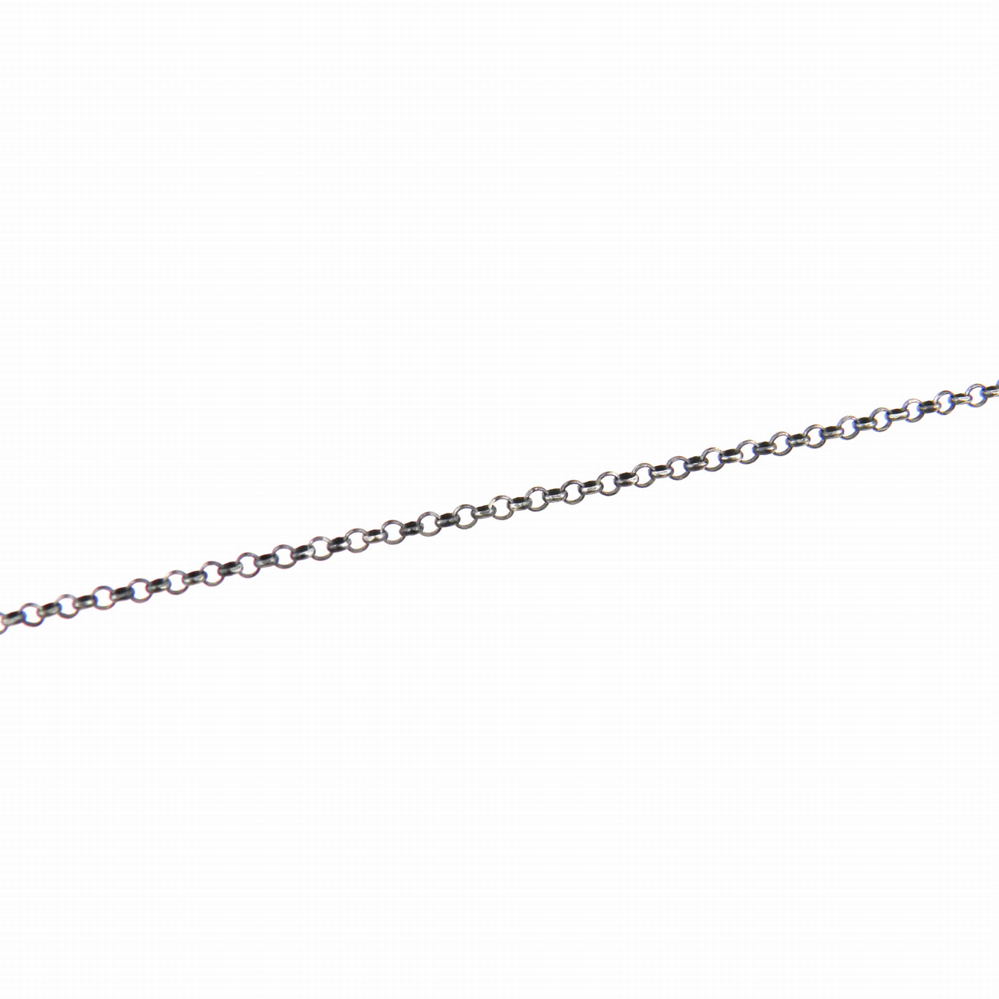 40 cm łańcuszek rolo szary 1 mm