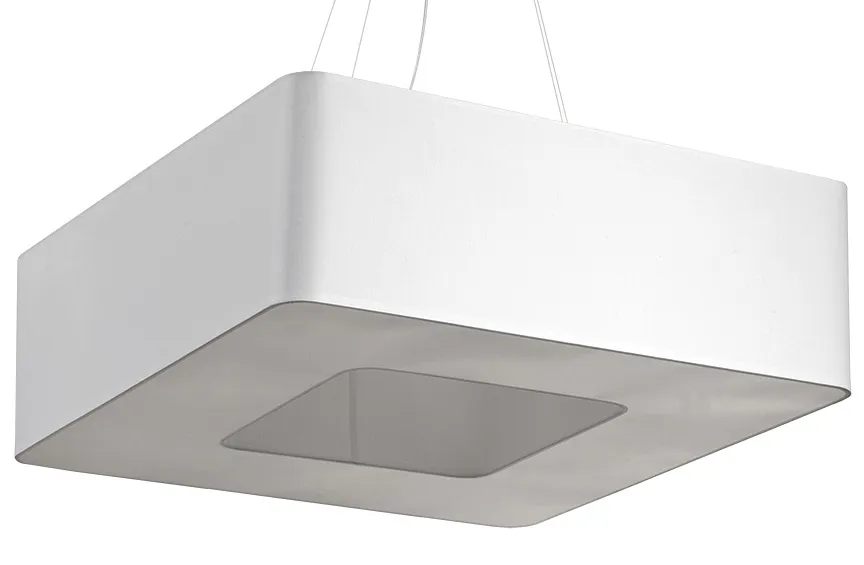 Biały nowoczesny kwadratowy żyrandol - 7X EX703 F6-Z10