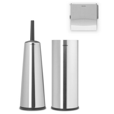 Brabantia Akcesoria toaletowe ReNew stalowe matowe 3 el. 280665