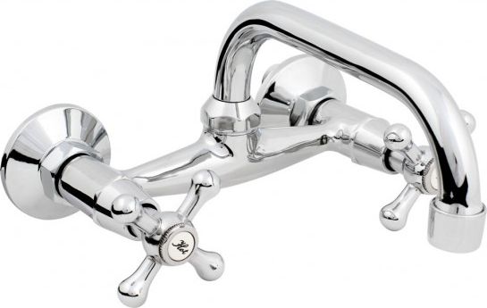 Bateria umywalkowa Hydroland Retro ścienna chrom 5900238565171