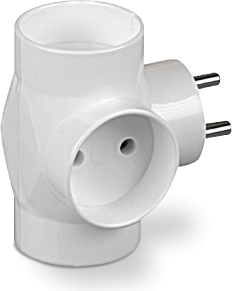 Plastrol rozdzielacz R-30, 3x wtyk okrągły, biały T-12118