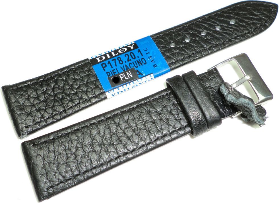 Sk��rzany pasek do zegarka 20 mm Diloy P178.20.1