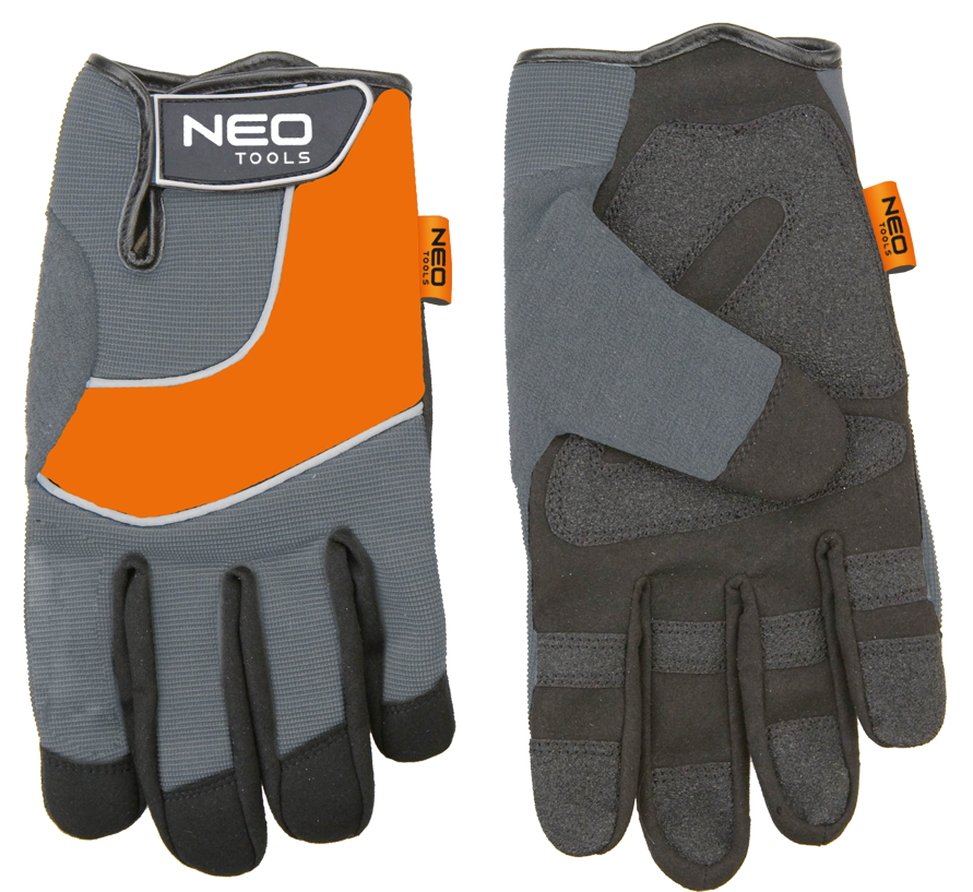 Neo Rękawice robocze skóra syntetyczna wstawki PCV r.10