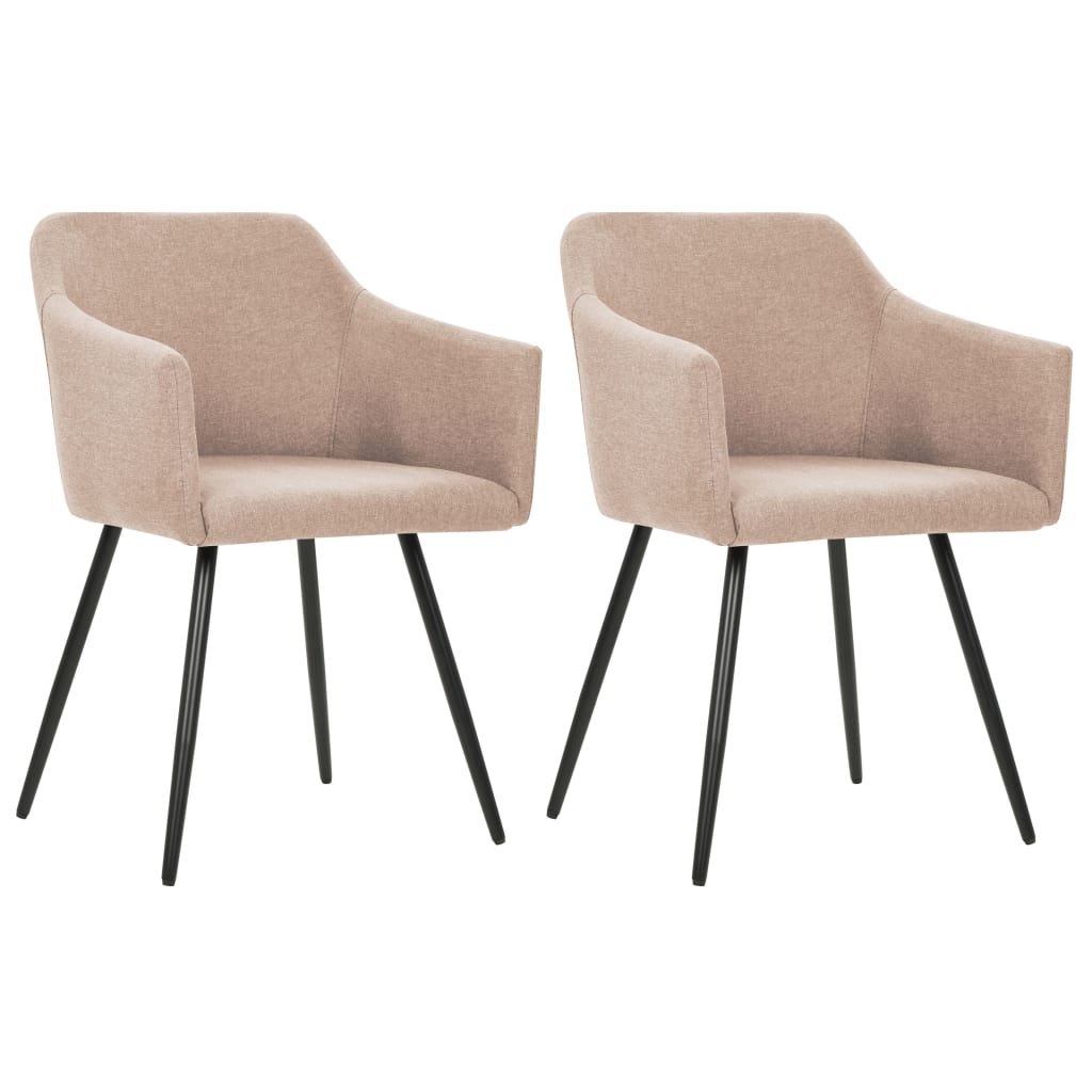 vidaXL Krzesła stołowe, 2 szt., kolor taupe, tapicerowane tkaniną