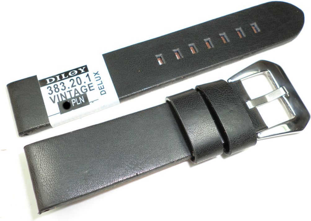 Sk��rzany pasek do zegarka 20 mm Diloy 383.20.1