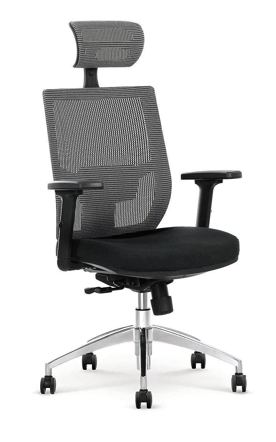 Elior Szaro Obrotowy Czarny Ergonomiczny Fotel Biurowy Z Systemem Multiblock S4-P60