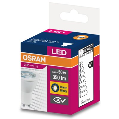 LEDVANCE OSRAM GU10 5W barwa ciepła 36° LVPAR165036 OSRAM 4058075198586