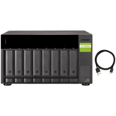 QNAP 8-bay desktop USB-C 3.1 Gen2 10Gbps JBOD expansion unit with a TL-D800C