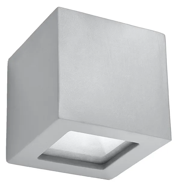 Szary kwadratowy kinkiet kostka - EX713 E3-L13