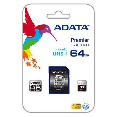 ADATA SDXC Class 10 64GB (ASDX64GUICL10-R)