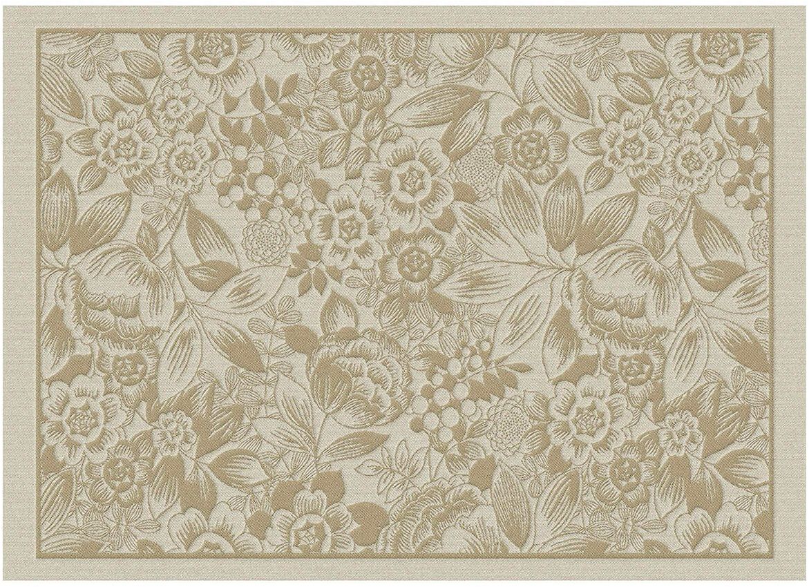 Le Jacquard Fran ais Podkładka żakardowa powlekana na stół Osmose Florale Beżowa
