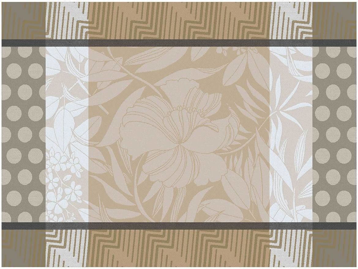 Le Jacquard Fran ais Podkładka żakardowa powlekana na stół Nature Urbaine Beżowa