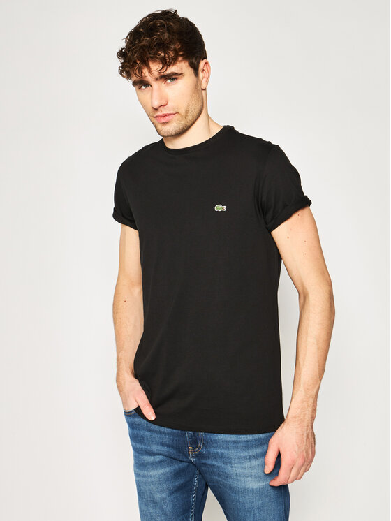 Lacoste T-Shirt TH6709 Czarny Regular Fit