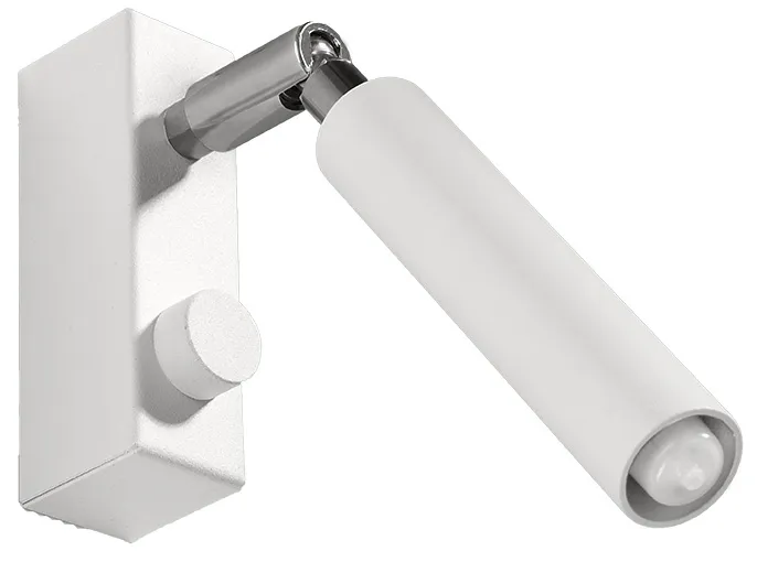 Biały kinkiet tuba z regulacją - EX718 W6-P46