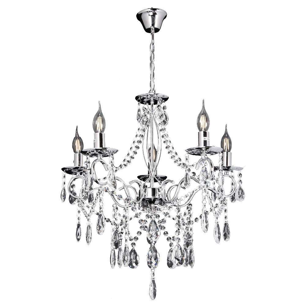 Żyrandol LAMPA wisząca VEN W-N 2325/5 pałacowa OPRAWA z kryształkami ZWIS crystal maria teresa przezroczysty
