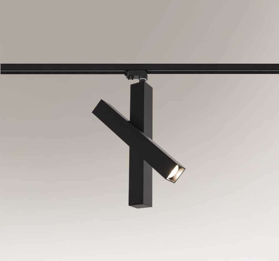 Industrialna LAMPA sufitowa MITSUMA 7996 Shilo prostokątna OPRAWA do 3-fazowego systemu szynowego czarny