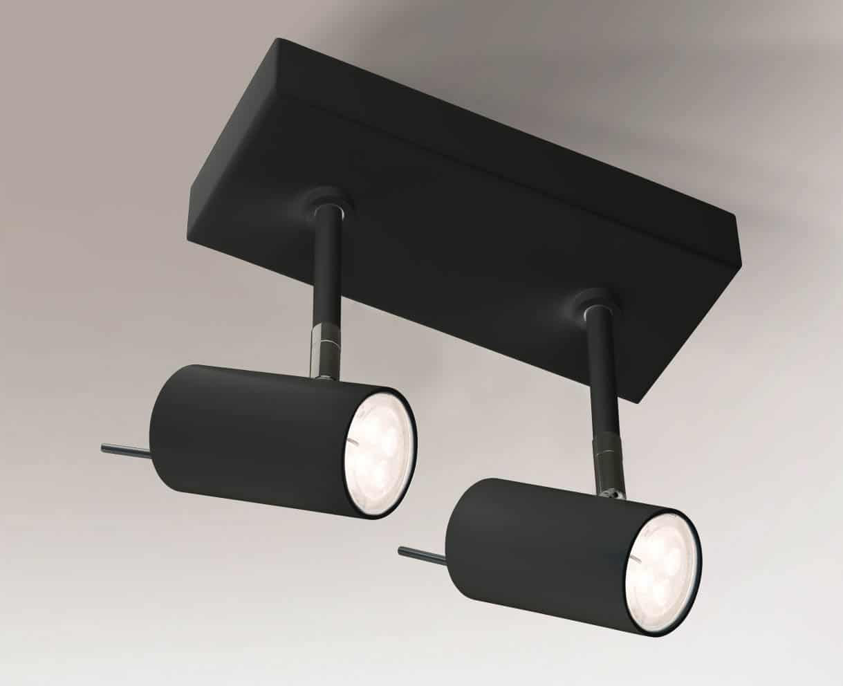 Reflektorek LAMPA sufitowa FUSSA 2217 Shilo regulowana OPRAWA ścienna KINKIET metalowe tuby czarne