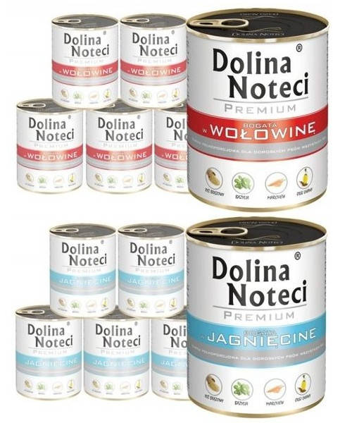 Dolina Noteci PREMIUM 24x800g jagnięcina + wołowina)