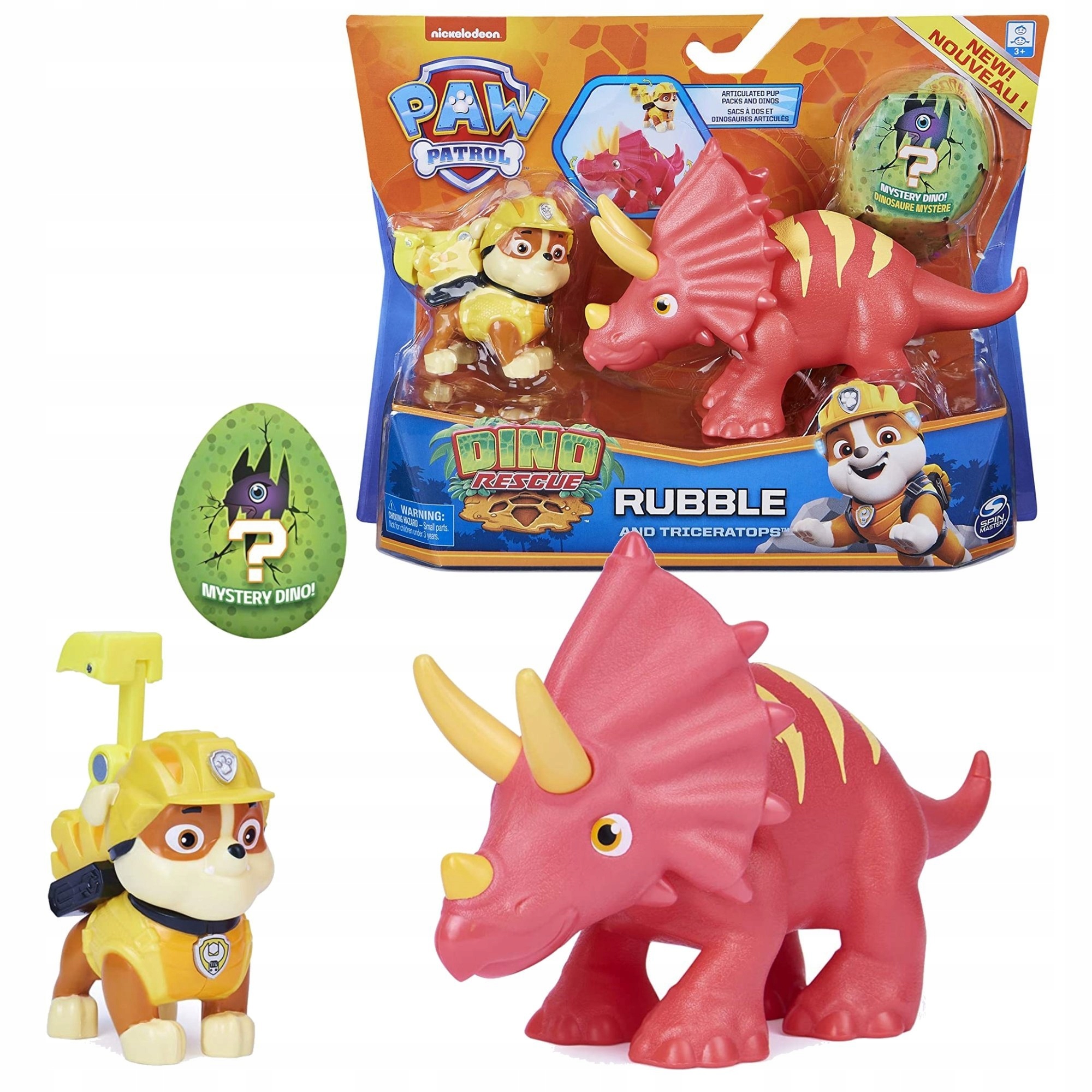 PSI PATROL Rubble Dino Rescue Figurka + Dinozaur