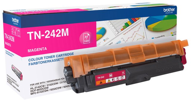 Oryginał Toner Brother TN-242M do Brother DCP9017 DCP9017CDW DCP9022 DCP9022CDW HL3142 HL3142CW HL3152 HL3152CDW HL3172 HL3172CDW MFC9142 MFC9142CDN MFC9332 MFC9332CDW MFC9342 MFC9342CDW | 1 400 str. | magenta