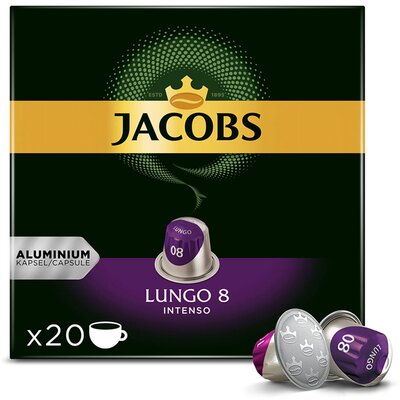 Jacobs Kapsułki z kawą Lungo 8 Intenso 20 szt | Zyskaj 50 zł za KAŻDE