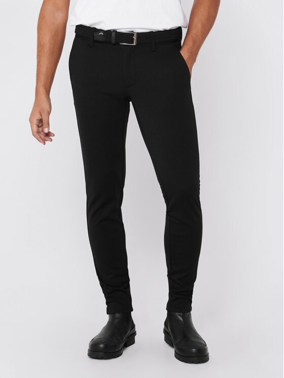 Only & Sons Spodnie materiałowe Mark 22010209 Czarny Slim Fit