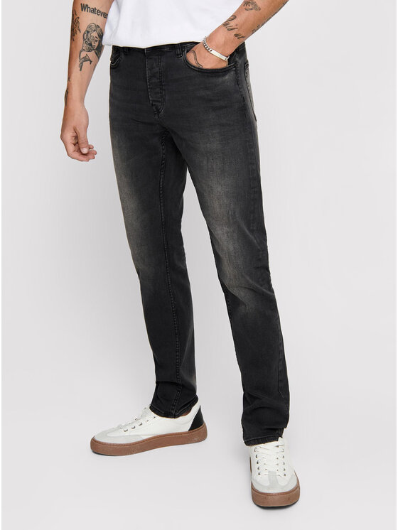 Only & Sons Jeansy Slim Fit Loom 22010447 Czarny Slim Fit