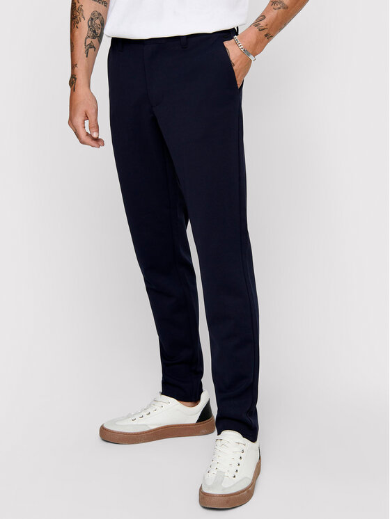 Only & Sons Spodnie materiałowe Mark 22010209 Granatowy Slim Fit