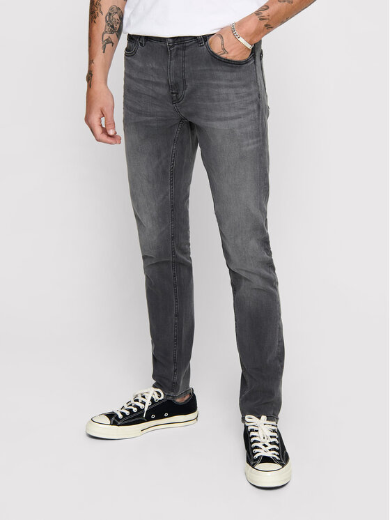 Only & Sons Jeansy Skinny Fit Warp 22012051 Szary Skinny Fit