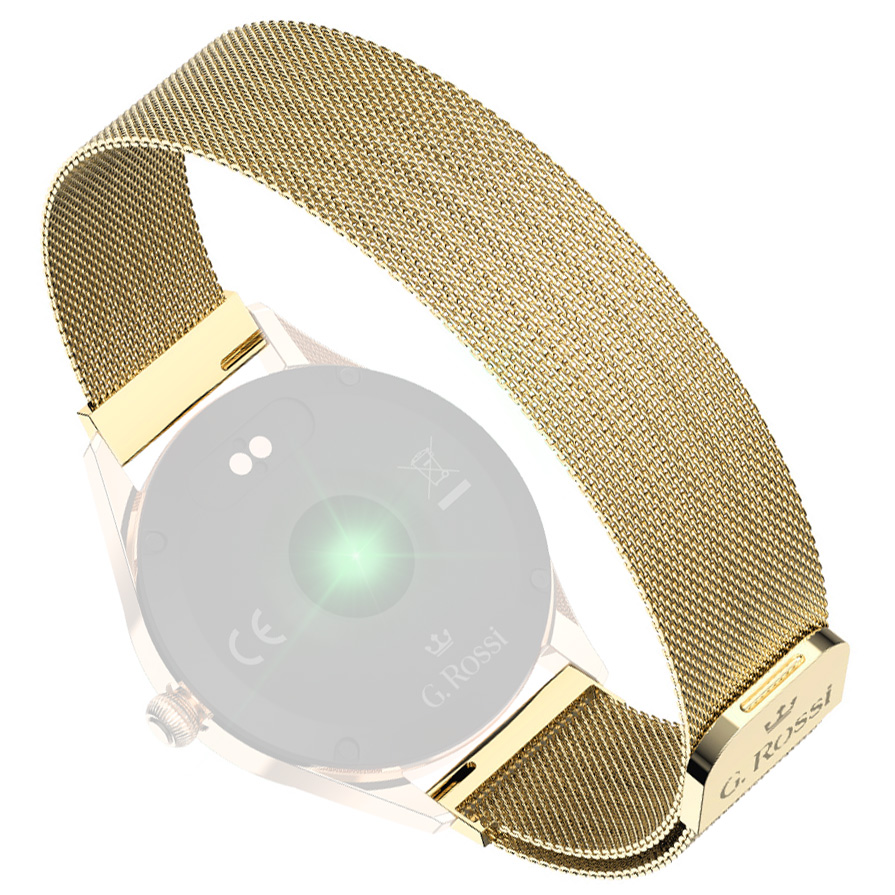 Gino Rossi Bransoleta magnetyczna mesh 18mm złota