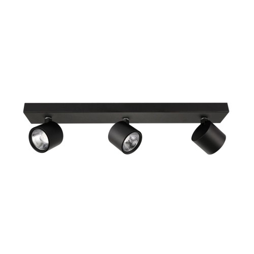 Italux Plafon LAMPA sufitowa BONIVA SPL-2854-3B-BL metalowa OPRAWA regulowane LED 15W 3000K reflektorki na listwie czarne SPL-2854-3B-BL