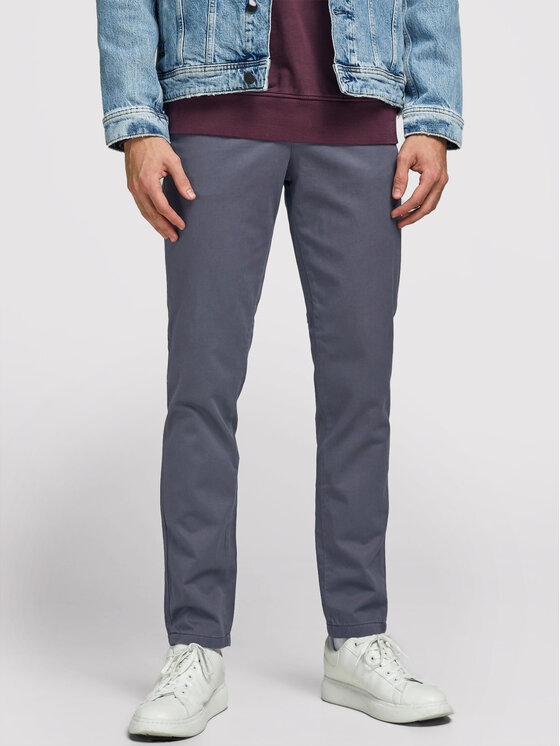 Jack&Jones Spodnie materiałowe Jjimarco Jjbowie 12176042 Szary Slim Fit