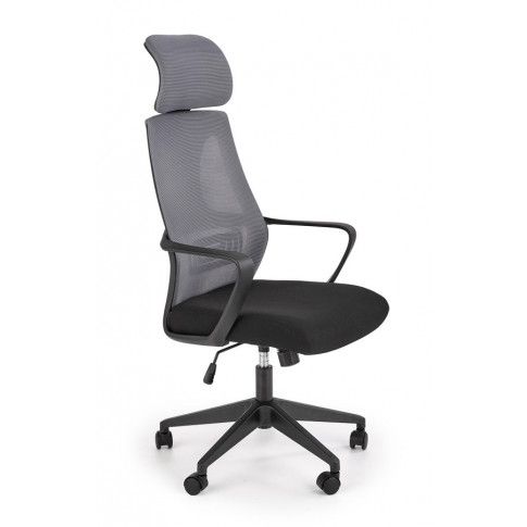 Popielato Fotel Czarny Obrotowy Do 36 Kolorów W5-P49