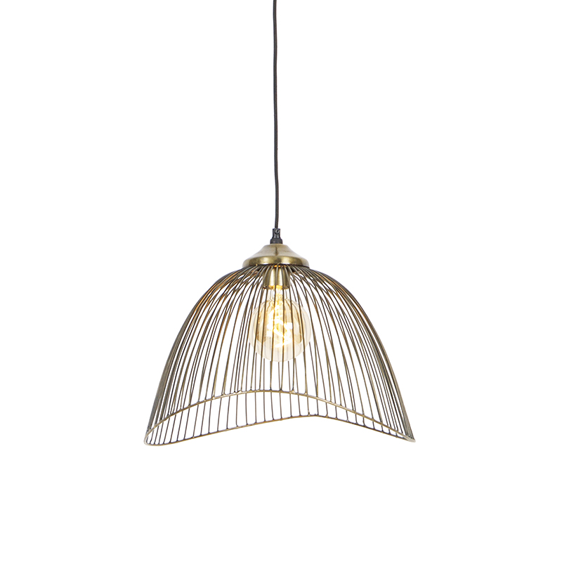 QAZQA Designerska lampa wisząca mosiężna 39 8 cm - Pia
