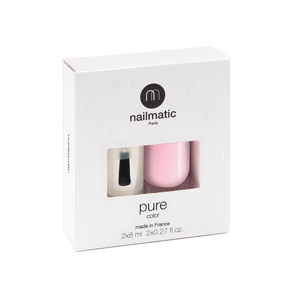 Pure Nailmatic Zestaw NAILMATIC, color - Baza i lakier nawierzchniowy do paznokci 2 w 1 + ANNA - różowy, 16 ml