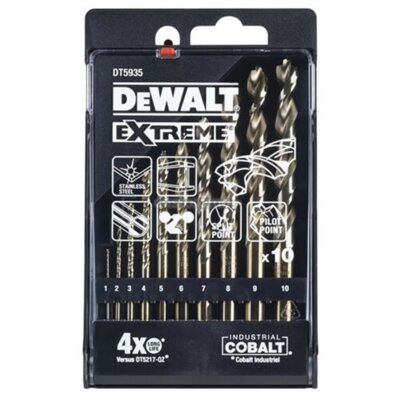 DeWalt Wiertła kobaltowe 10 szt. DT5935-QZ
