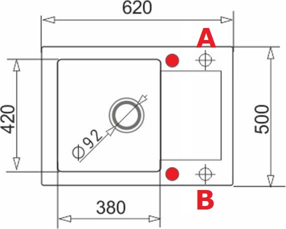 Pyramis Zlew MIDO 62x50) 1B 1D beż piaskowy 70088301) 70088301