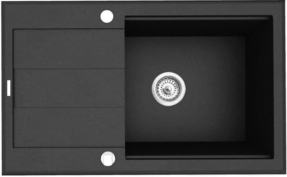 Pyramis Zlew SPARTA PLUS LUX 78X48) 1B 1D czarny 70083701) 70083701