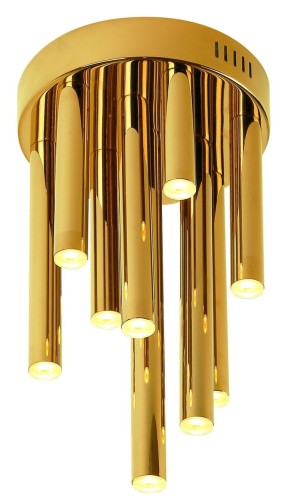 Maxlight LAMPA sufitowa ORGANIC C0197D metalowa OPRAWA tuby LED 10W 3000K sople złote C0197D