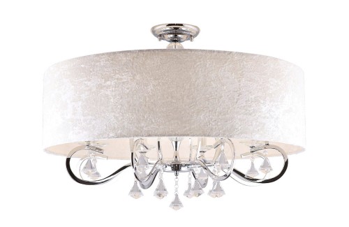 Maxlight AMSTERDAM LAMPA SUFITOWA BIAŁA 8X40W E14 230V żarówki LED gratis! C0059