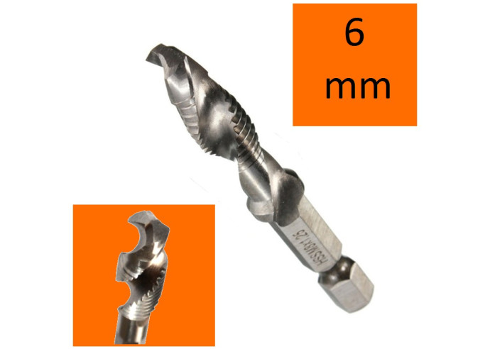 Gwintownik z wiertłem kombi M6 HSS KAMNORD