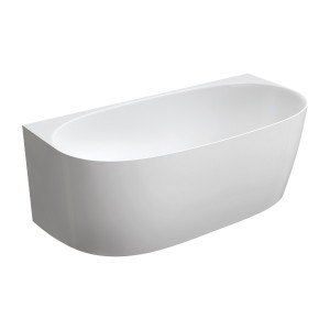 OMNIRES VALENCIA SWPBP VALENCIA wanna przyścienna Marble+, 158 x 77 cm, biały połysk