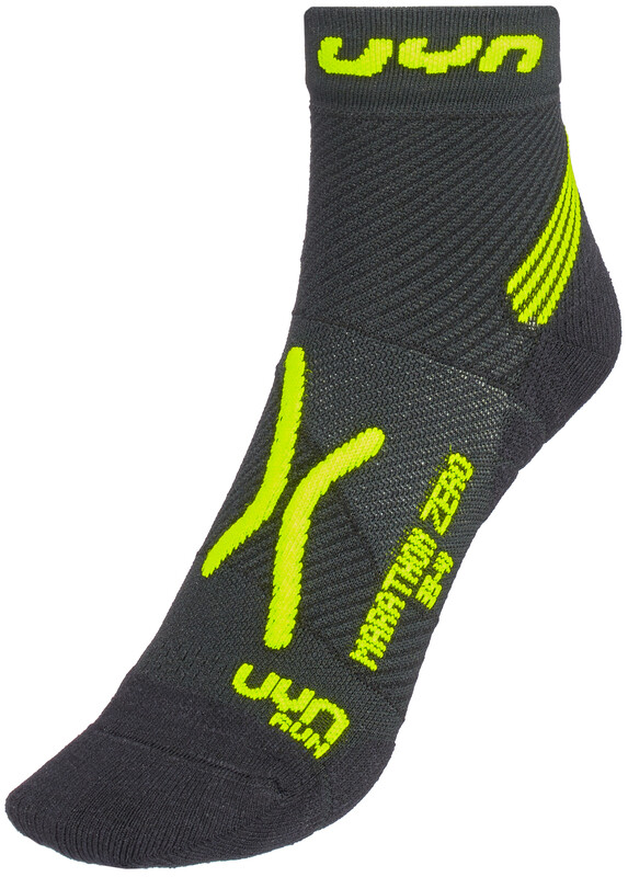 UYN Run Marathon Zero Skarpetki Mężczyźni, black/yellow fluo EU 45-47 2020 Skarpetki kompresyjne