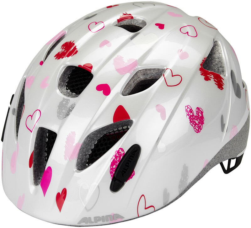 Alpina Kinder Ximo Radhelm, White Hearts, 45-49 (9711011)